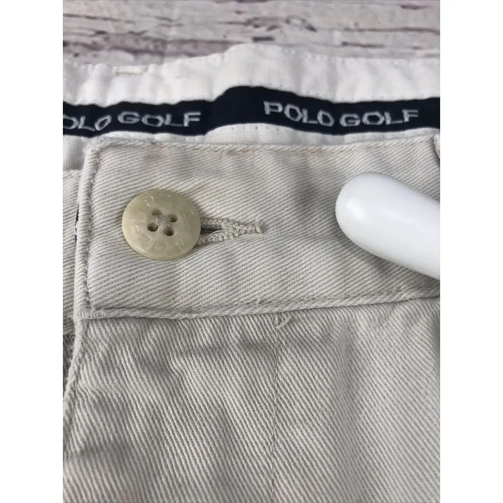 Ralph Lauren Polo Golf Mens 34 Tan Pleated Front Pockets Fairway Shorts‎ Classic - Picture 8 of 11